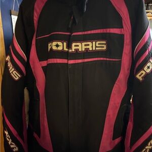 Polaris Women's Black and Pink Ski Jacket
